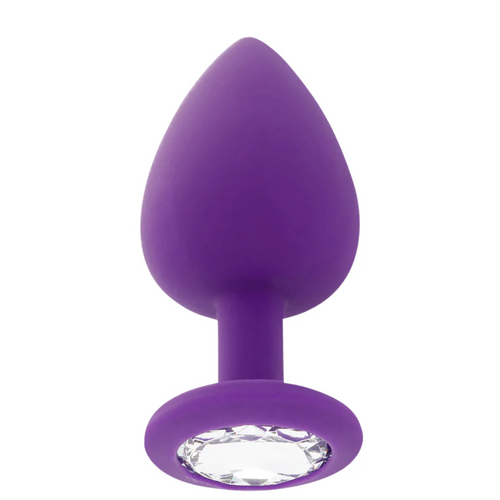 Plug Anal Jóia Silicone Intense Roxo M