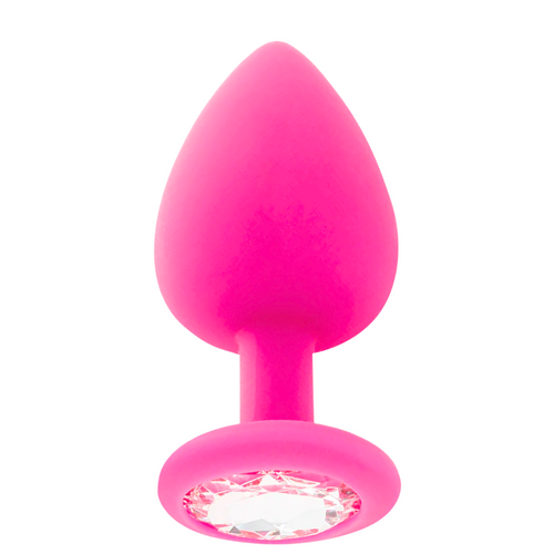 Plug Anal Jóia Silicone Intense Rosa M