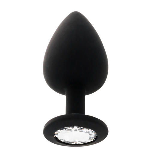 Plug Anal Jóia Silicone Intense Preto M