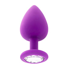 Carregar imagem no visualizador da galeria, Plug Anal Jóia Silicone Intense Roxo M
