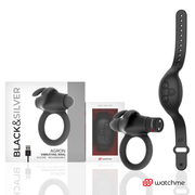 Anel Peniano Vibração Usb Black&Silver Agron Controlo Remoto Watchme