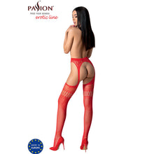 Carregar imagem no visualizador da galeria, Collants Abertos Passion S026 Vermelho
