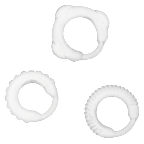 Conjunto 3 Anéis Penianos Addicted Cring Transparente