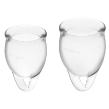 Carregar imagem no visualizador da galeria, Copo Menstrual Satisfyer Feel Confident Transparente 15+ 20 ml
