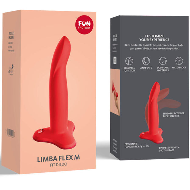 Dildo Articulável Fun Factory Limba Flex M Vermelho 18x3cm