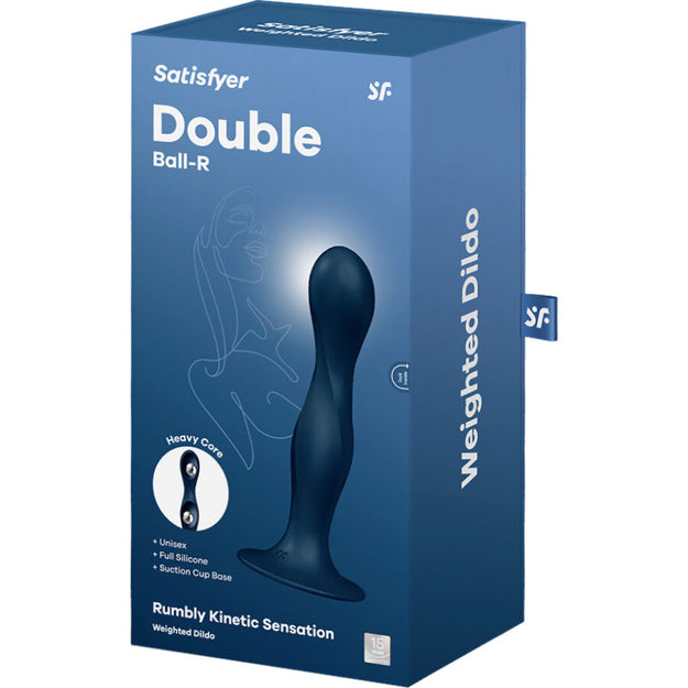 Dildo Bolas Chocalho Satisfyer Double Barr-R Azul 15x4cm
