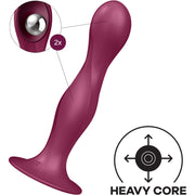 Dildo Bolas Chocalho Satisfyer Double Barr-R Vermelho 15x4cm