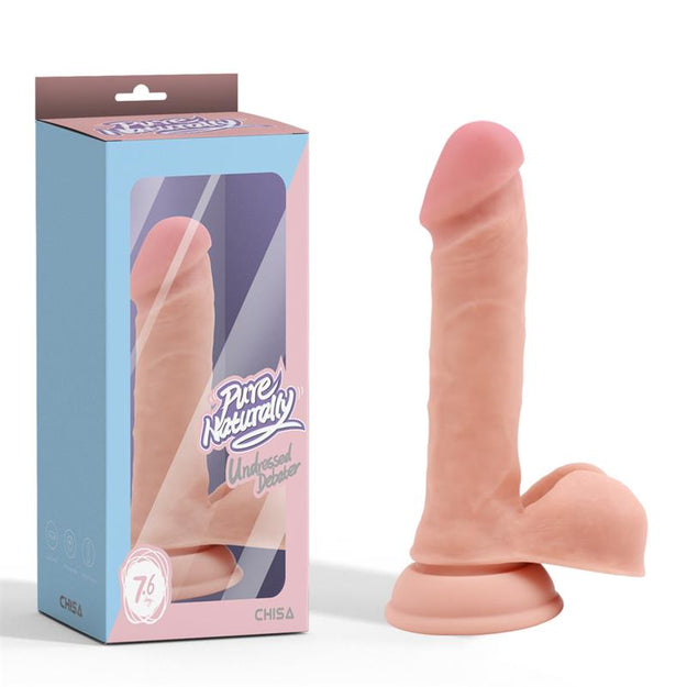 Dildo Silicone Dupla Densidade Pure Naturality 15.4x3.6cm