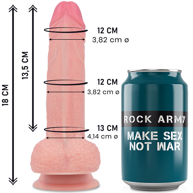 Dildo Silicone Dupla Densidade RockArmy Mustang 13.5x4cm