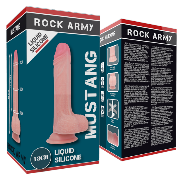 Dildo Silicone Dupla Densidade RockArmy Mustang 13.5x4cm