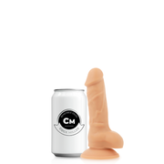 Dildo Silicone Memória Articulável Cock Miller Bege 11x3cm