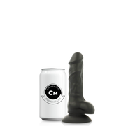 Dildo Silicone Memória Articulável Cock Miller Preto 11x3cm