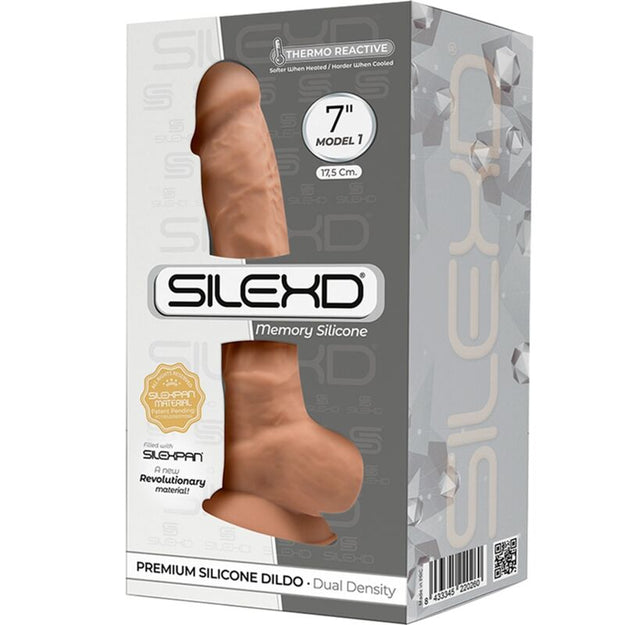 Dildo Silicone Memória SilexD 7 Caramelo