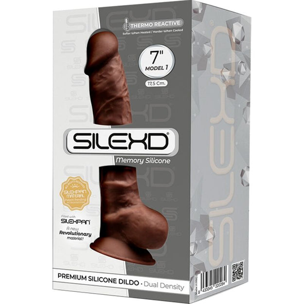 Dildo Silicone Memória SilexD 7 Castanho
