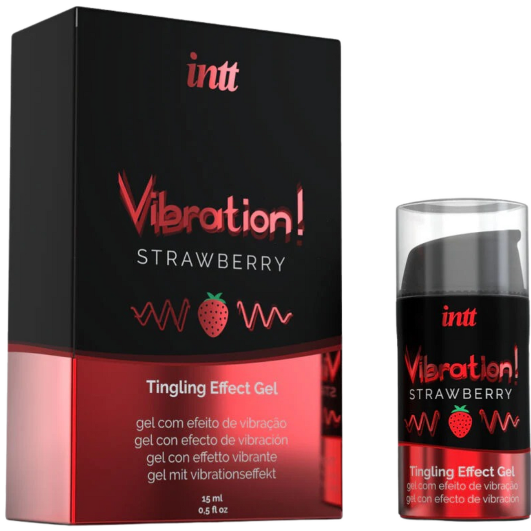 Estimulante Unisexo Vibrador Líquido Intt Sabor Morango
