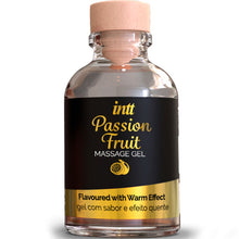 Carregar imagem no visualizador da galeria, Gel Massagem e Lubrificante Efeito Calor Intt Sabor Maracujá 30ml
