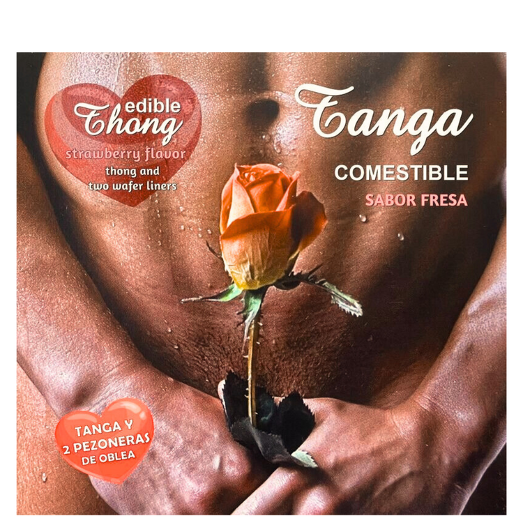 Lingerie Comestível Masculina Hotflowers Wafer Morango