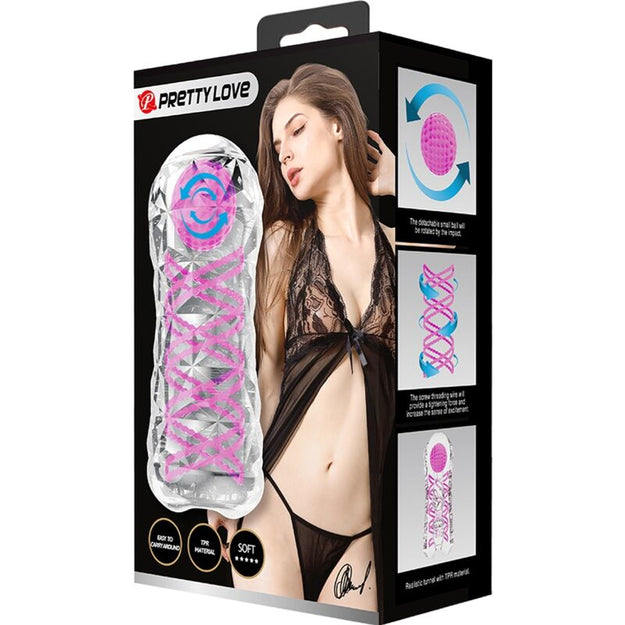 Masturbador Manual Movimento Espiral PrettyLove Pink Spiral