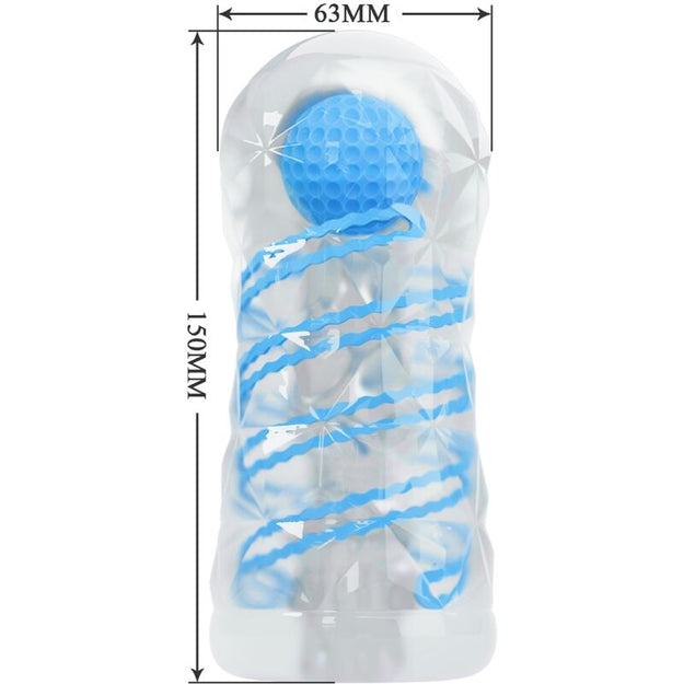 Masturbador Manual Movimento Espiral Prettylove Blue Spiral