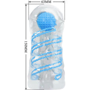 Masturbador Manual Movimento Espiral Prettylove Blue Spiral