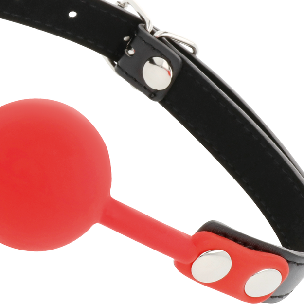 Mordaça Fechada Darkness Vermelho