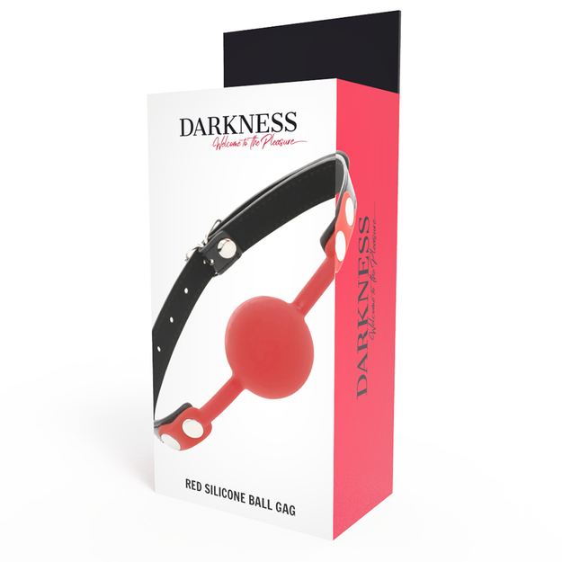 Mordaça Fechada Darkness Vermelho