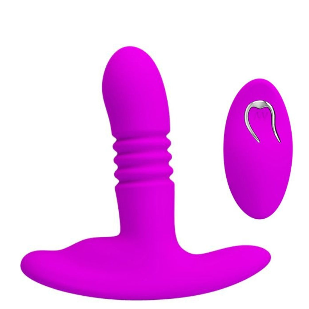 Estimulador Anal Usb Movimento Telescópico e Vibração PrettyLove Heather Controlo Remoto