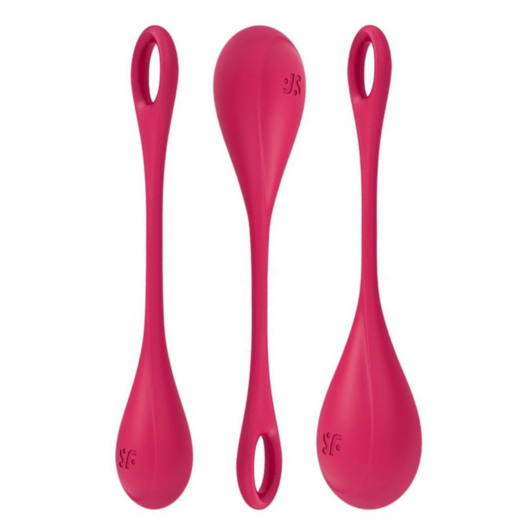 Conjunto 3 Bolas Kegel Satisfyer Yoni Power 1 Vermelho