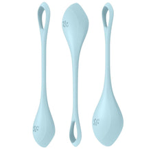 Carregar imagem no visualizador da galeria, Conjunto 3 Bolas Kegel Satisfyer Yoni Power 2 Azul
