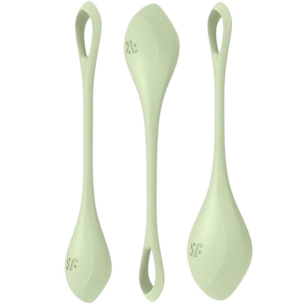 Conjunto 3 Bolas Kegel Satisfyer Yoni Power 2 Verde