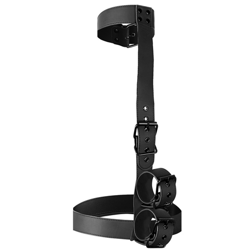 Restrição Ajustável Algemas, Coleira e Hogtie Fetish Submissive