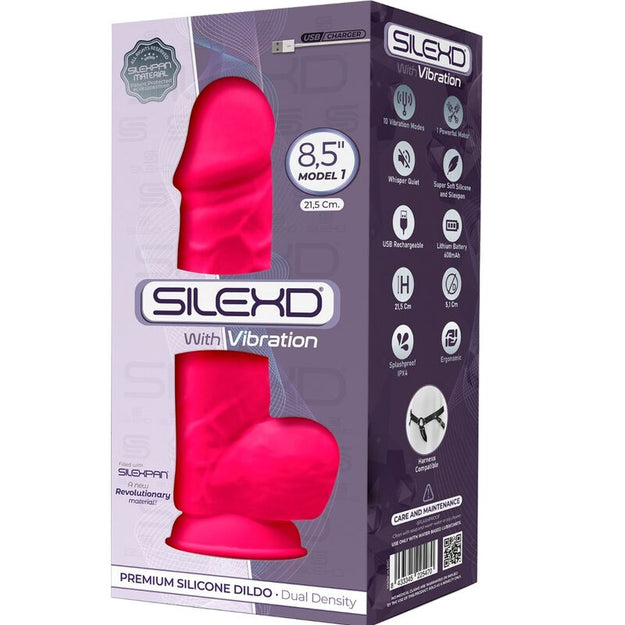 Vibrador Realístico Usb Silicone Memória SilexD 8.5 Rosa
