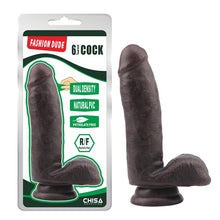 Carregar imagem no visualizador da galeria, Dildo Silicone Dupla Densidade Fashion Dude Castanho 14x3.6cm
