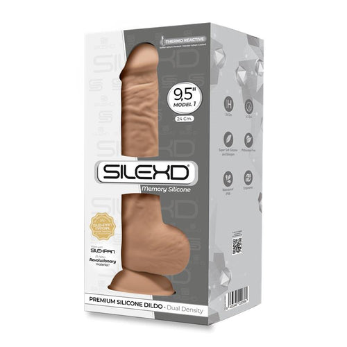 Dildo Silicone Memória SilexD 9.5 Caramelo