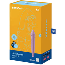 Carregar imagem no visualizador da galeria, Bala Vibração Usb Satisfyer Ultra Power Bullet 8 Lilás Controlo Remoto App
