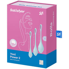 Carregar imagem no visualizador da galeria, Conjunto 3 Bolas Kegel Satisfyer Yoni Power 2 Azul
