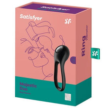 Carregar imagem no visualizador da galeria, Anel Peniano Vibração Usb Satisfyer Majestic Duo Preto
