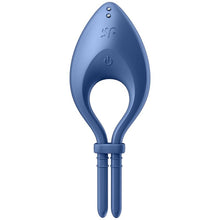 Carregar imagem no visualizador da galeria, Anel Peniano Vibração Usb Tamanho Ajustável Satisfyer Bullseye Azul Controlo Remoto App
