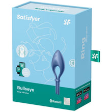 Carregar imagem no visualizador da galeria, Anel Peniano Vibração Usb Tamanho Ajustável Satisfyer Bullseye Azul Controlo Remoto App
