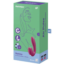 Carregar imagem no visualizador da galeria, Vibrador Usb Sucção Satisfyer Sunray Vermelho Controlo Remoto App
