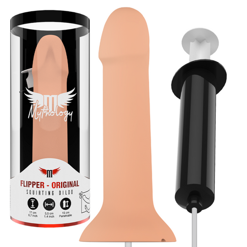 Dildo Silicone Alcochoado Mythology Flipper Ejaculação 15x3.5cm