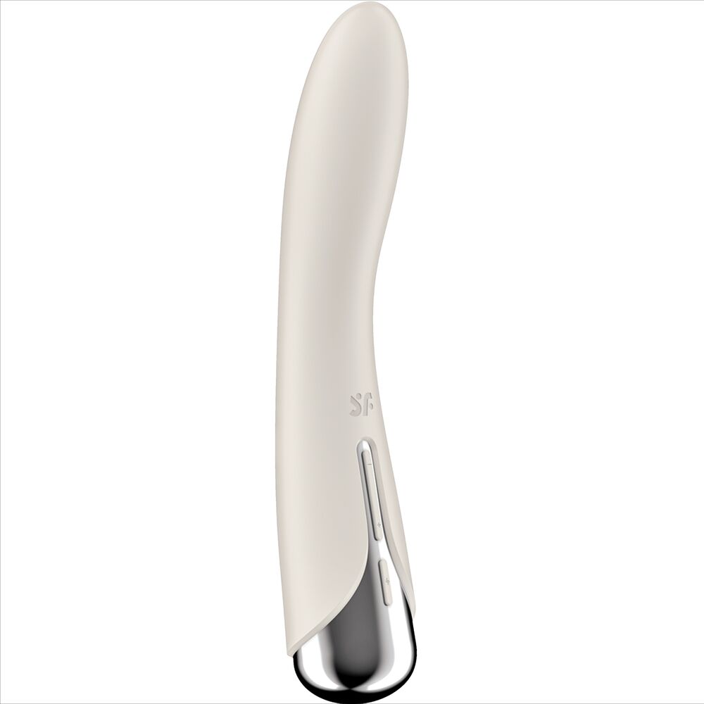 Vibrador Usb Movimento Rotação Satisfyer Spinning Vibe 1 Bege