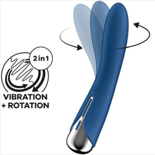 Carregar imagem no visualizador da galeria, Vibrador Usb Movimento Rotação Satisfyer Spinning Vibe 1 Azul
