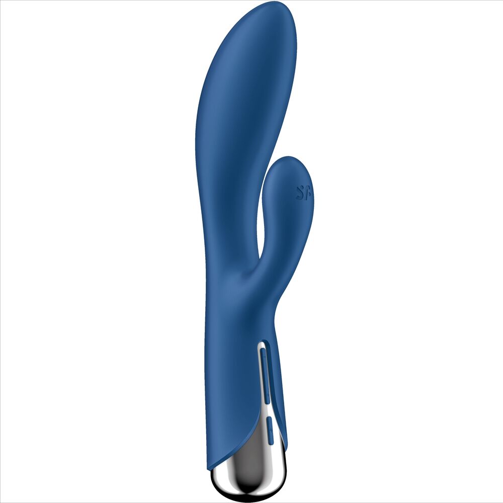 Vibrador Usb Movimento Rotação Satisfyer Spinning 1 Azul