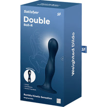 Carregar imagem no visualizador da galeria, Dildo Bolas Chocalho Satisfyer Double Barr-R Azul 15x4cm
