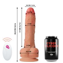 Carregar imagem no visualizador da galeria, Vibrador Realístico Usb Movimento Telescópico e Rotação Cyber Silicock Mr.Rick Controlo Remoto
