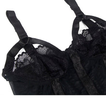 Carregar imagem no visualizador da galeria, Corpete Subblime Garter Strap Preto
