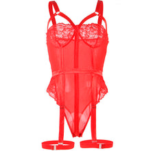 Carregar imagem no visualizador da galeria, Corpete Subblime Garter Strap Vermelho
