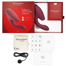 Carregar imagem no visualizador da galeria, Estimulador Duplo Usb Sucção Womanizer Duo 2 Vermelho
