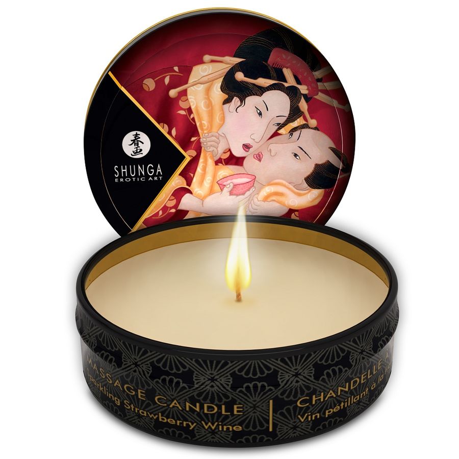 Vela Massagem Shunga Aroma Morango 30ml